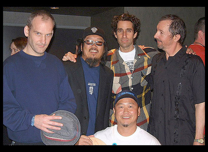 'DogTown & Z-Boys' Premiere with Ian MacKaye, Jeff Ho, Chuck Dukowski, and Shogo Kubo. Hollywood, California 2001