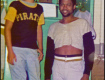Standing on a bench by inspirational friend and idol, Dock Ellis. Early 70's in the club house locker room at Shea Stadium, NY<br /> photo by Al Oliver